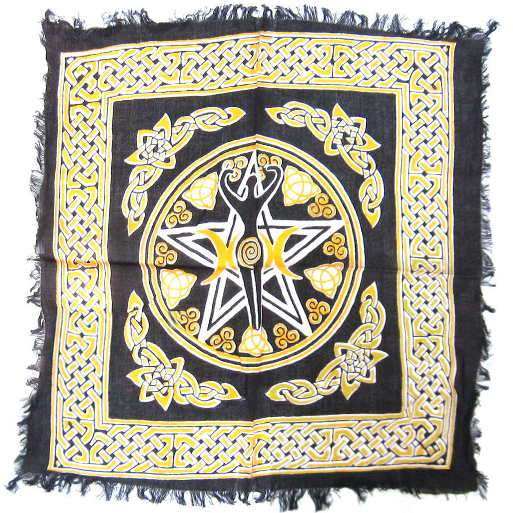 Pentagram Goddess Altar Cloth (18 Inches)