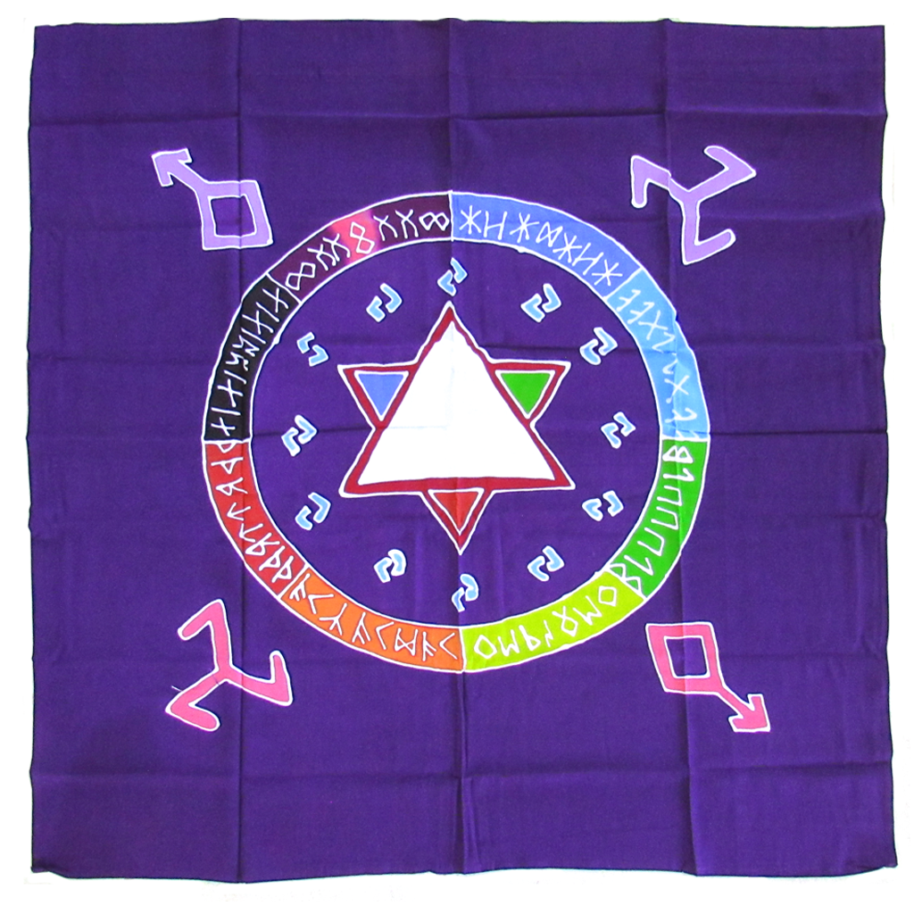 Rune Awakening Hand-Painted Altar Cloth (36 Inches)