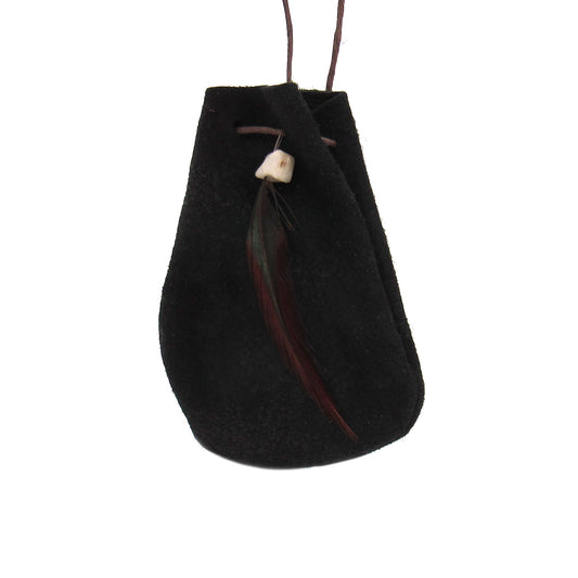 Black Medicine Bag with Cord