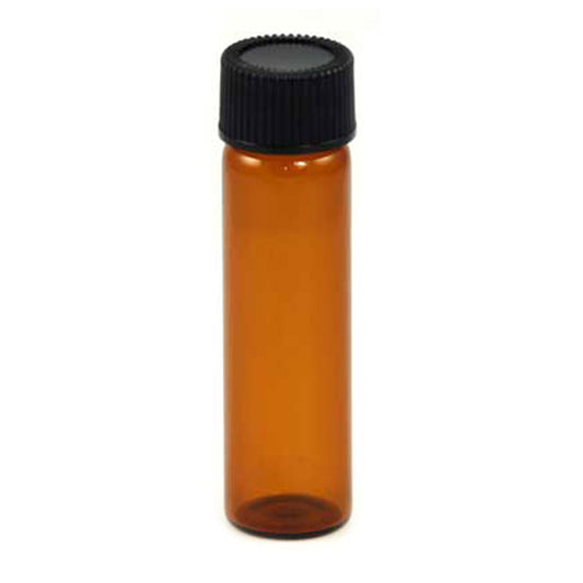 2 dram Amber Glass Bottle with Cap