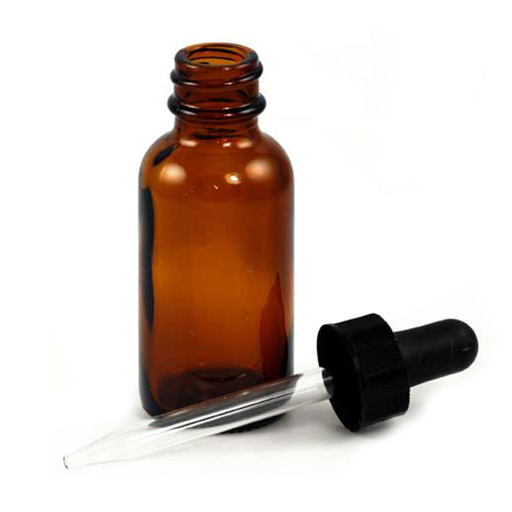 1 oz Amber Glass Bottle with Dropper