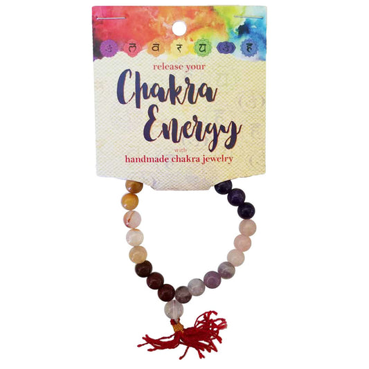 Chakra Beaded Bracelet with Tassel