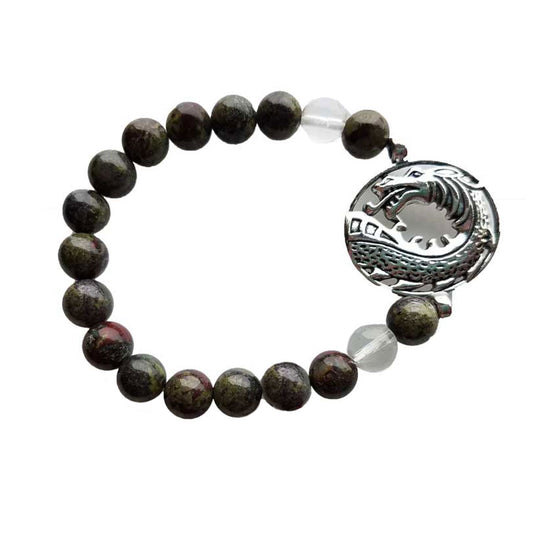 Dragon's Blood Bracelet with Dragon Charm (8 mm)