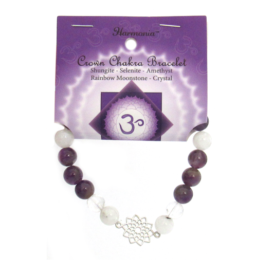 Crown Chakra Gemstone Bracelet (8mm)