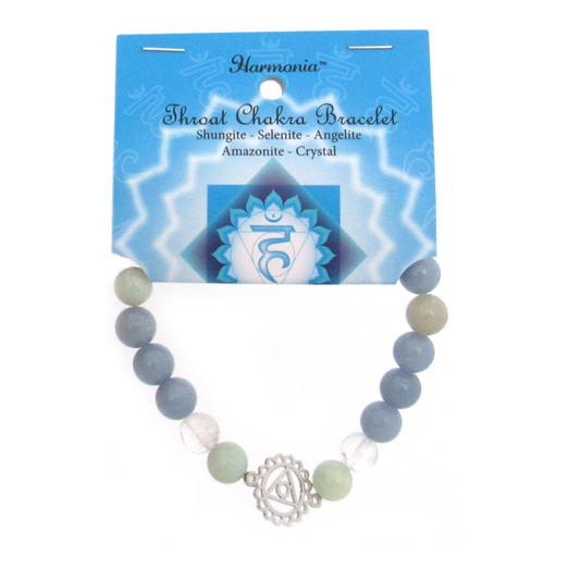 Throat Chakra Gemstone Bracelet (8mm)