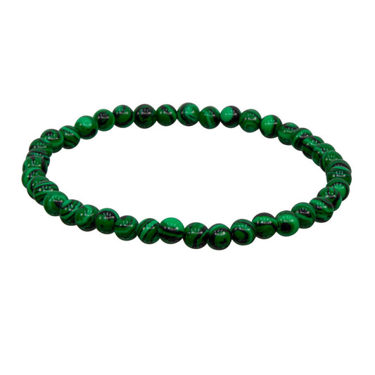 Malachite Round Bead Bracelet (4mm)