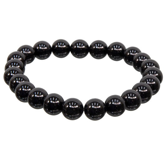 Obsidian Round Bead Bracelet (8mm)