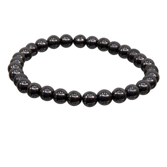 Shungite Round Bead Bracelet (8mm)