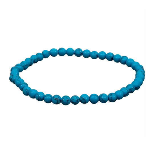 Turquoise Round Bead Bracelet (4mm)