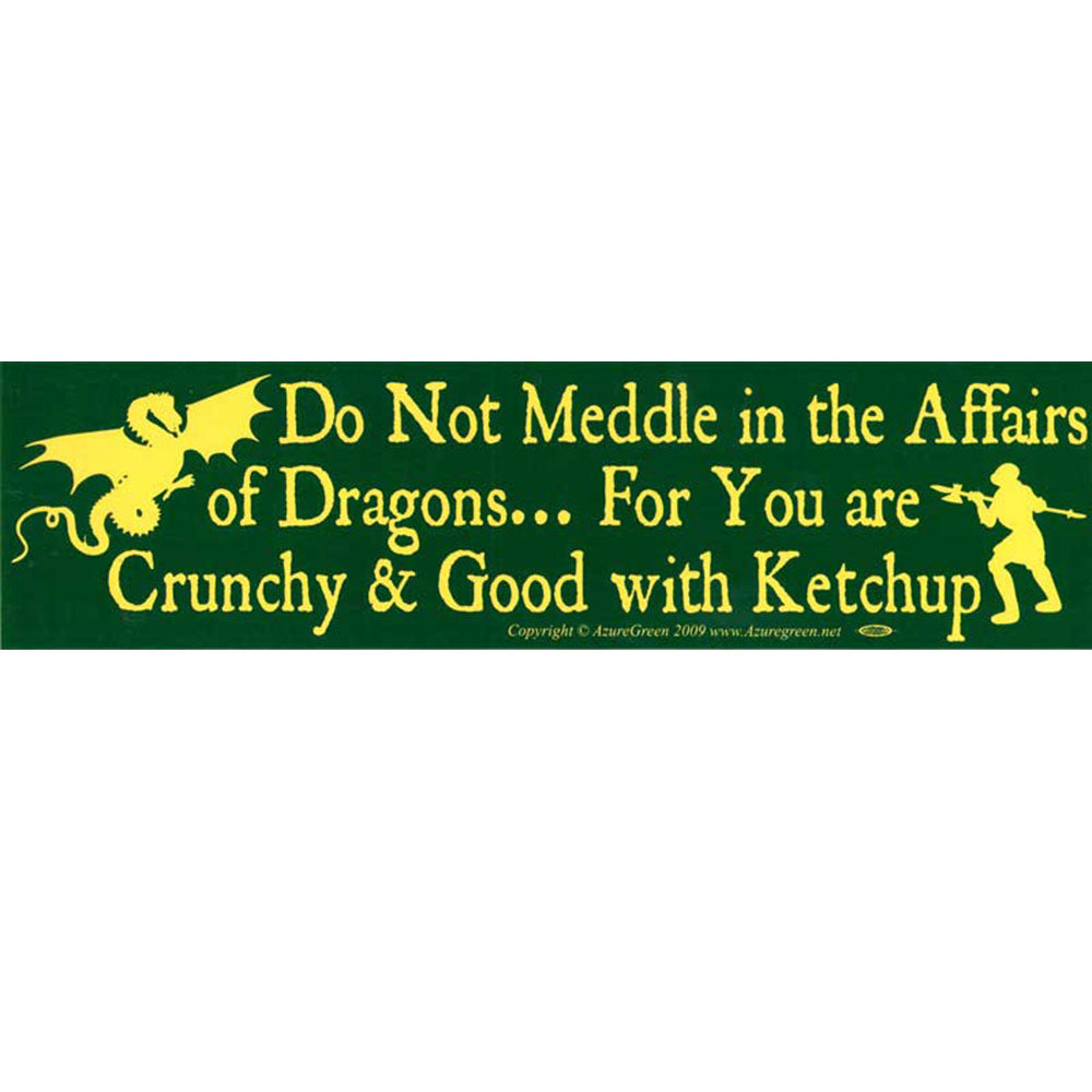 Do Not Meddle In The Affairs Of Dragons Bumper Sticker