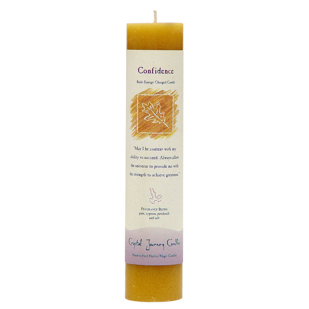 Confidence Pillar Candle by Crystal Journey