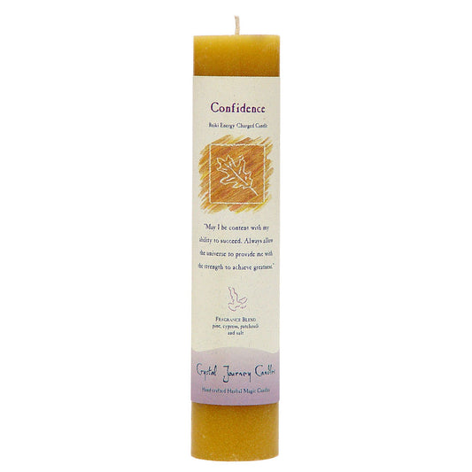 Confidence Pillar Candle by Crystal Journey