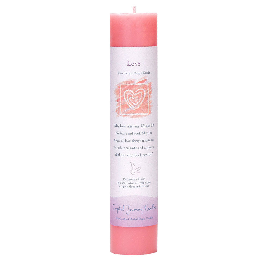 Love Reiki Charged Pillar Candle