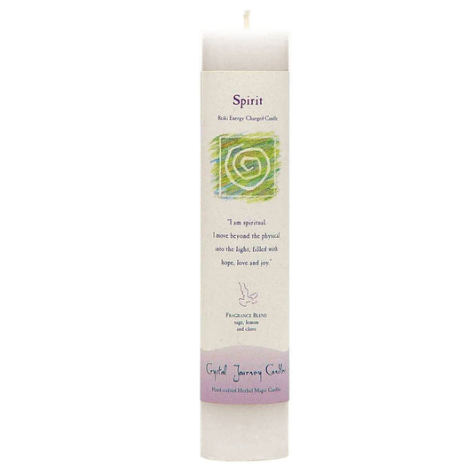 Spirit Reiki Charged Pillar Candle by Crystal Journey