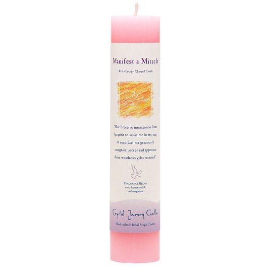 Manifest A Miracle Reiki Charged Pillar Candle