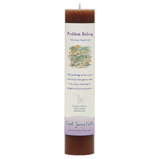 Problem Solving Pillar Candle by Crystal Journey