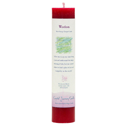 Wisdom Pillar Candle by Crystal Journey