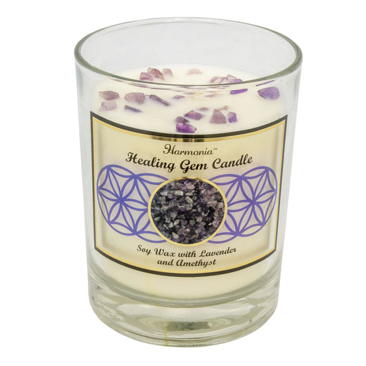 Healing Gem Candle (Soy Wax with Amethyst and Lavender)