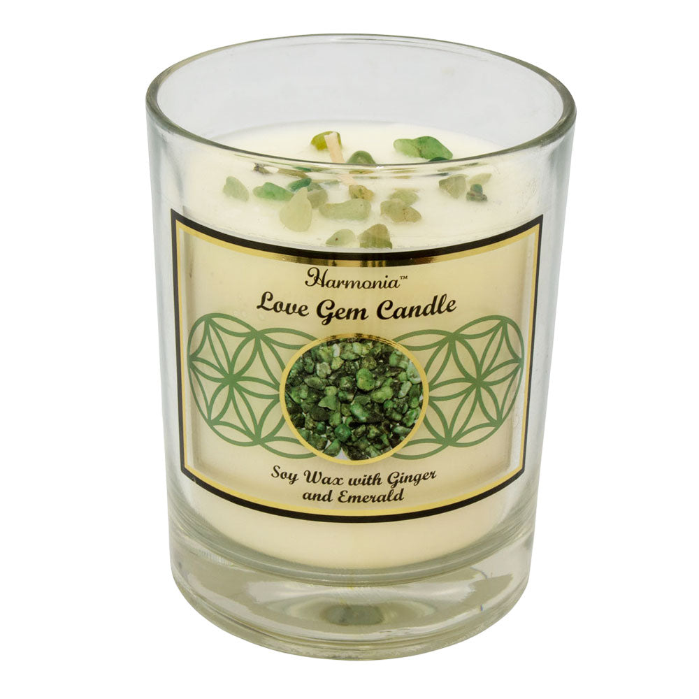 Love Gem Candle (Soy Wax with Emerald and Ginger)