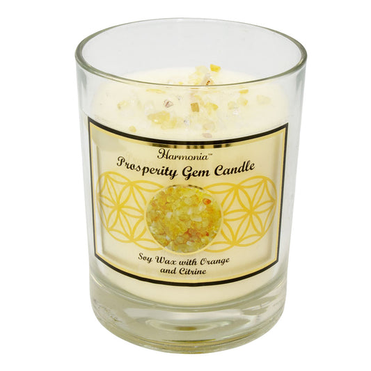 Prosperity Gem Candle (Soy Wax with Citrine and Orange)