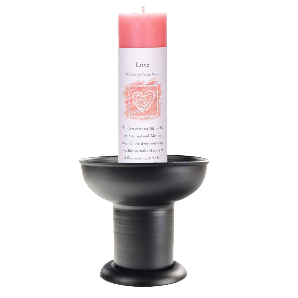 Black Pillar Candle Holder