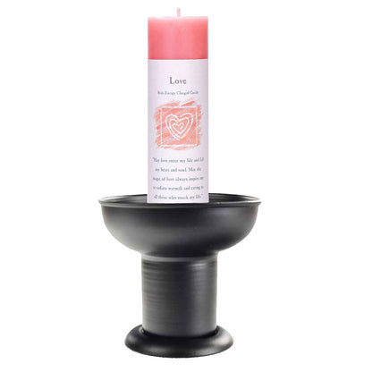 Black Pillar Candle Holder