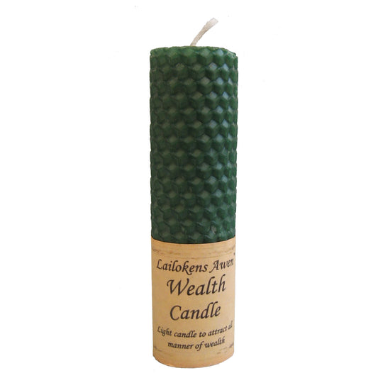 Wealth Ritual Candle by Lailokens Awen