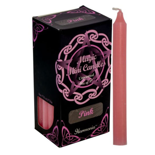 Pink Mini Candles (5 Inches) - Box of 20