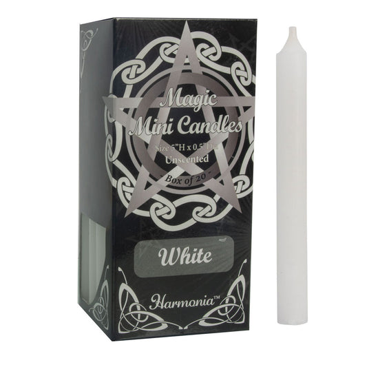 White Mini Candles (5 Inches) - Box of 20