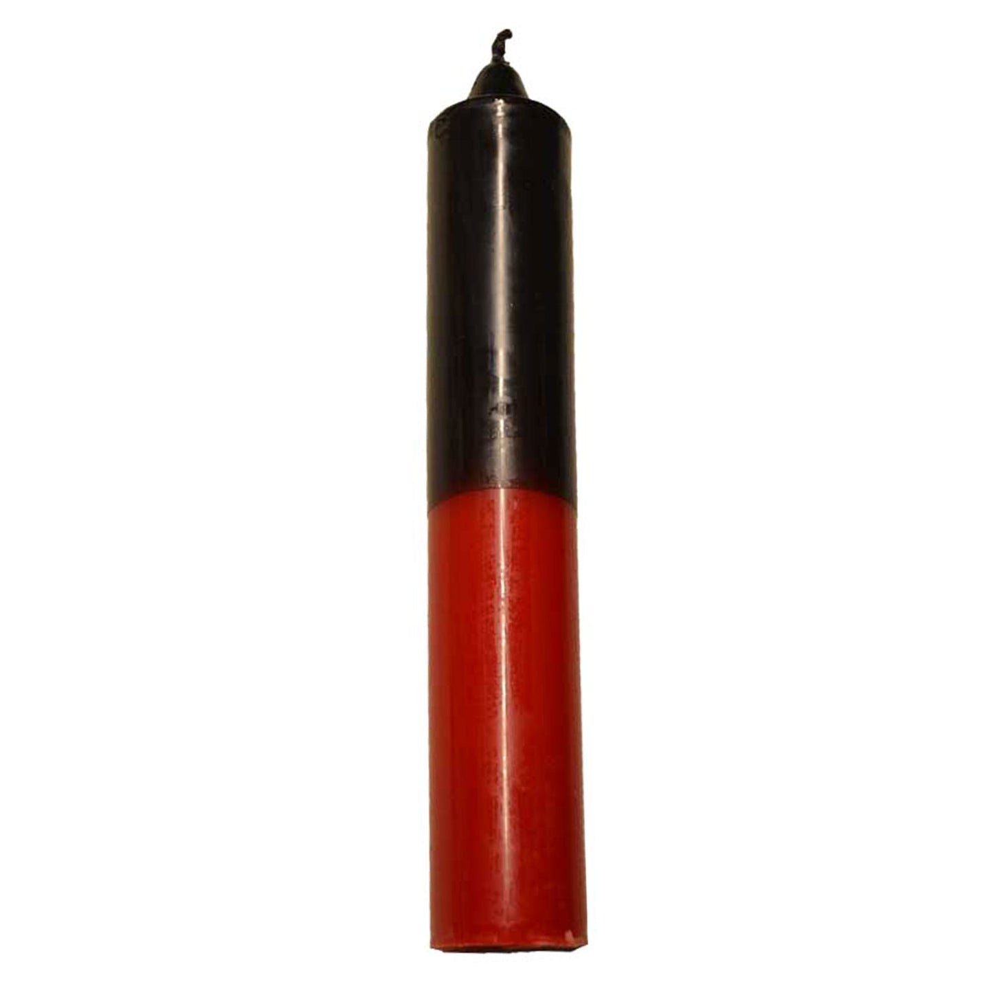 Double-Action Jumbo Pillar Candle (9 Inches) - Black/Red