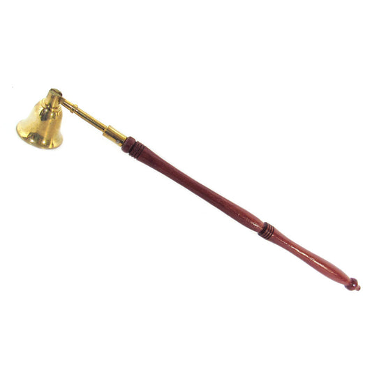 Wooden Handle Brass Candle Snuffer