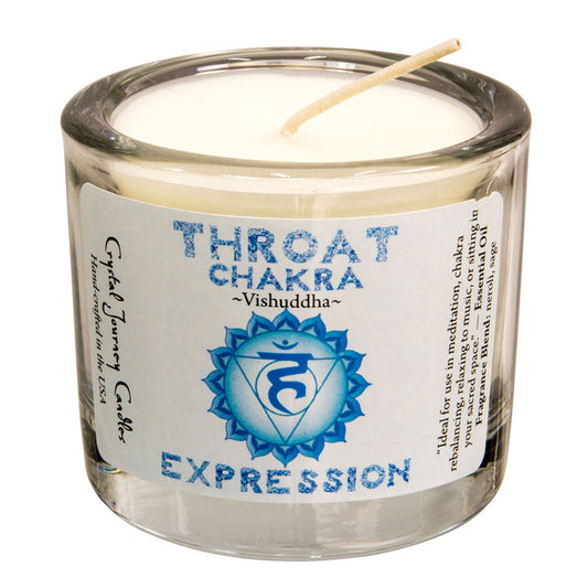 Throat Chakra Soy Votive Candle in Jar