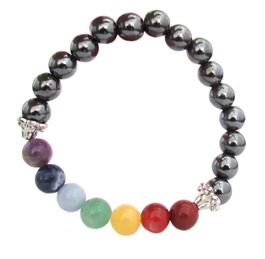 Seven Chakras Hematite Bracelet