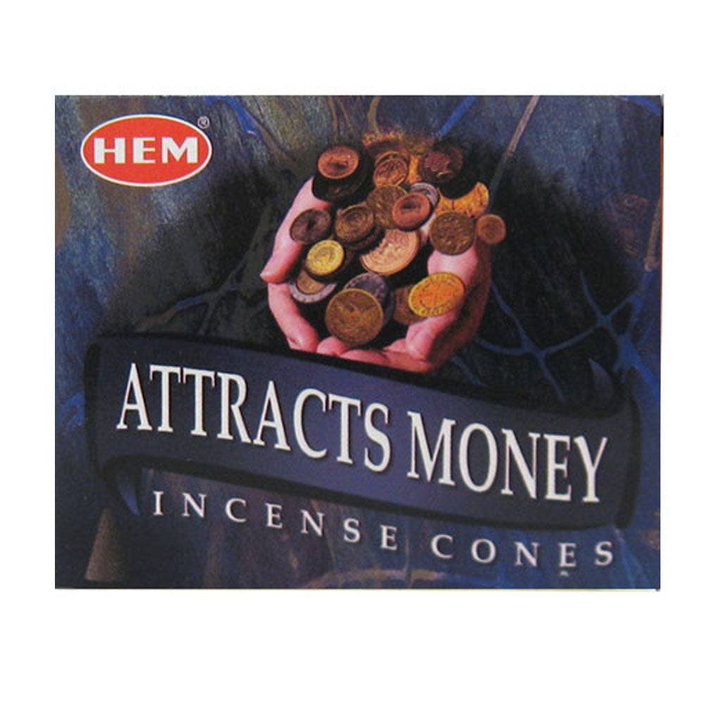 Attracts Money Cone Incense by HEM (Box of 10 Cones)