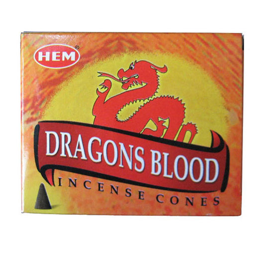 Dragon's Blood Incense Cones by HEM (Box of 10 Cones)