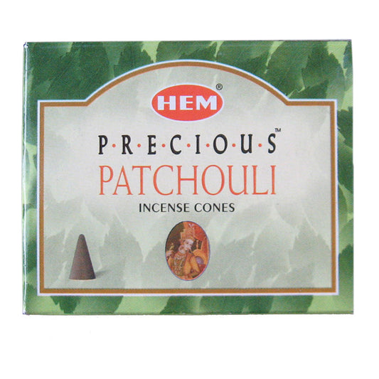 Precious Patchouli Incense Cones by HEM (Box of 10)