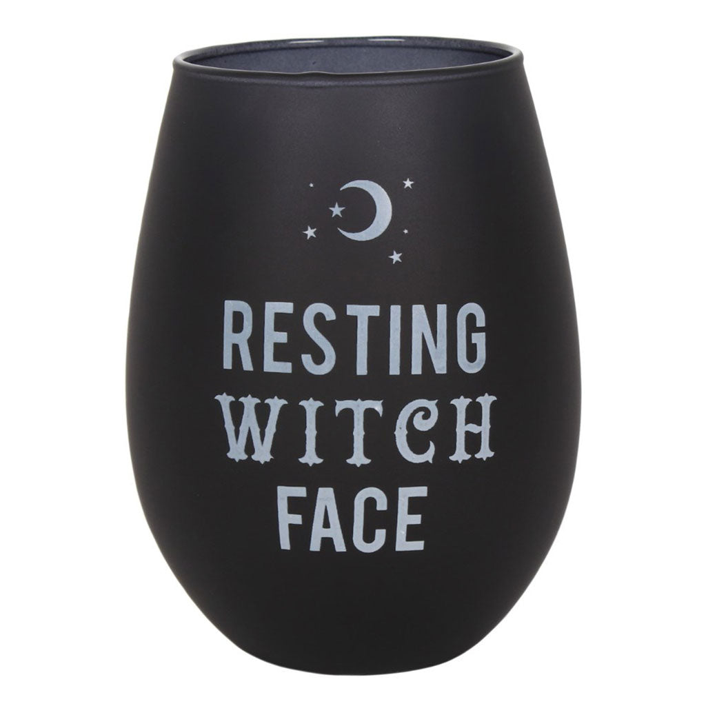 Resting Witch Face Drinking Glass