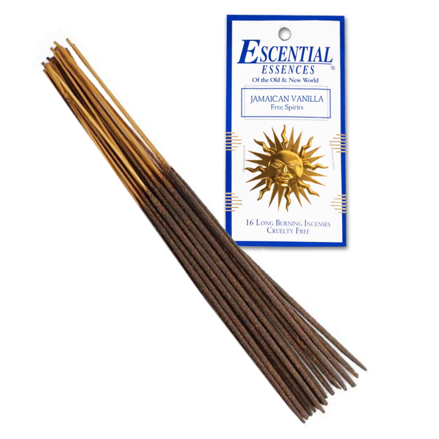 Jamaican Vanilla Incense Sticks by Escential Essences (Package of 16)