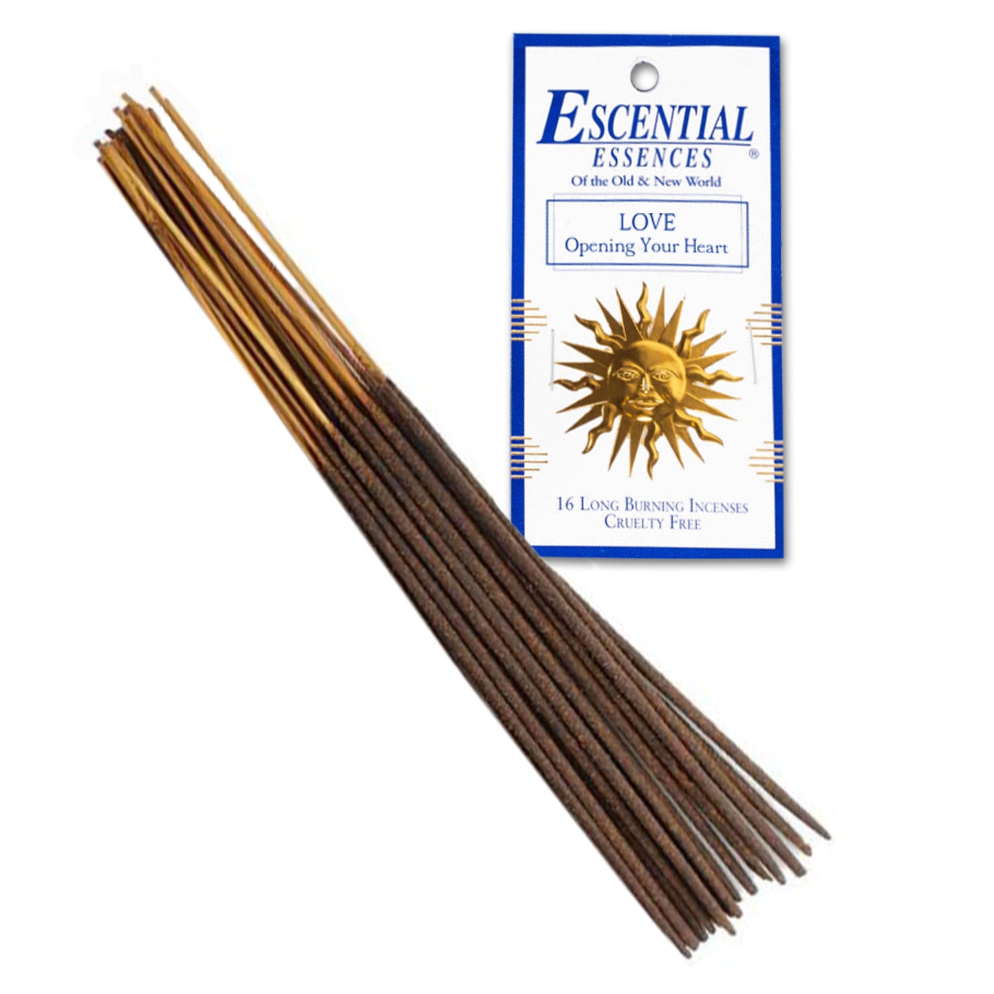 Love Incense Sticks by Escential Essences (Package of 16)