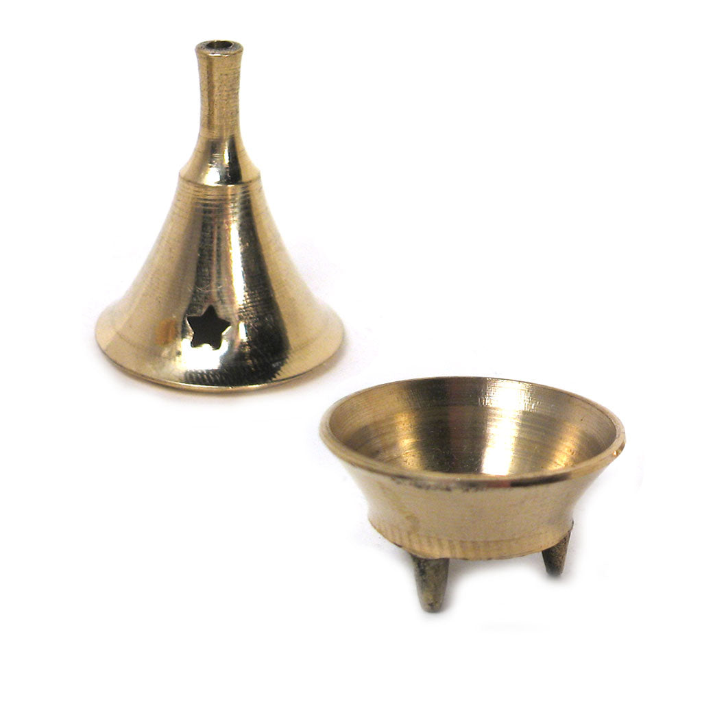 Brass Cone Incense Burner (2 Inches)