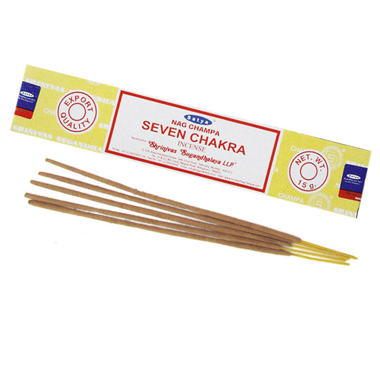 Seven Chakra Incense Sticks (15g) by Satya