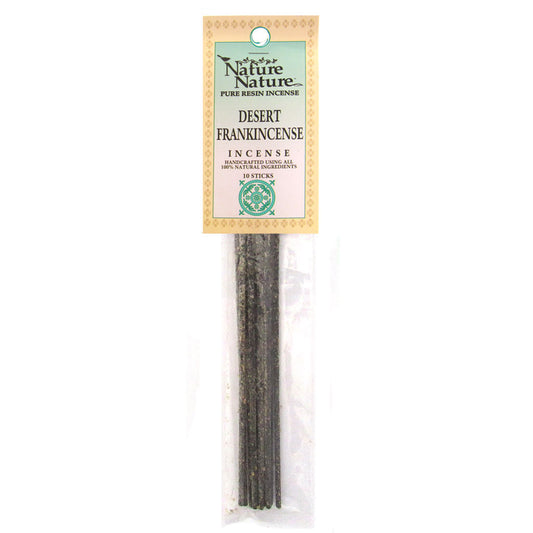 Desert Frankincense Resin Incense Sticks by Nature Nature (Package of 10)