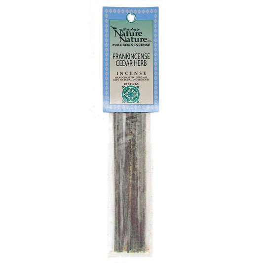 Frankincense & Cedar Resin Incense Sticks by Nature Nature (Package of 10)