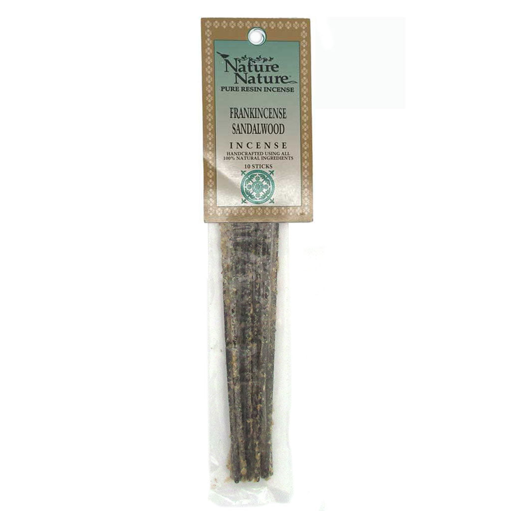 Frankincense & Sandalwood Resin Incense Sticks by Nature Nature (Package of 10)