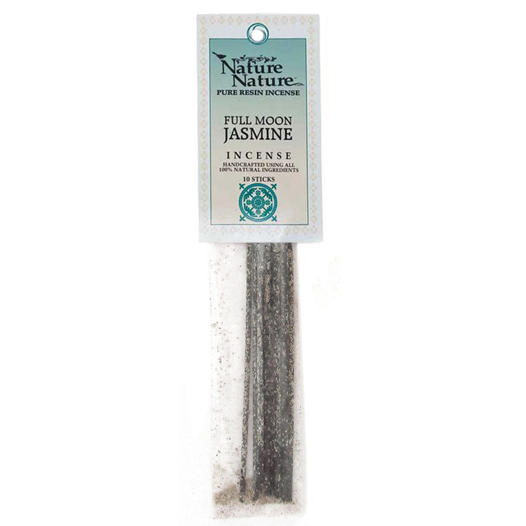 Full Moon Jasmine Resin Incense Sticks by Nature Nature (Package of 10)