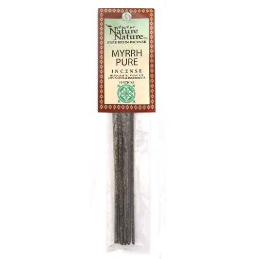 Myrrh Resin Incense Sticks by Nature Nature (Package of 10)