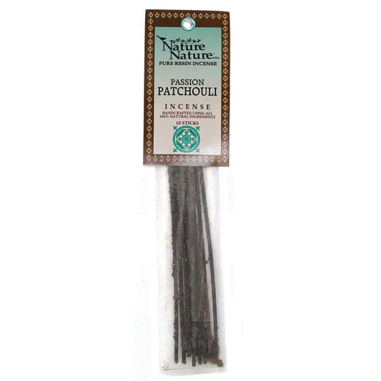 Passion Patchouli Resin Incense Sticks by Nature Nature (Package of 10)