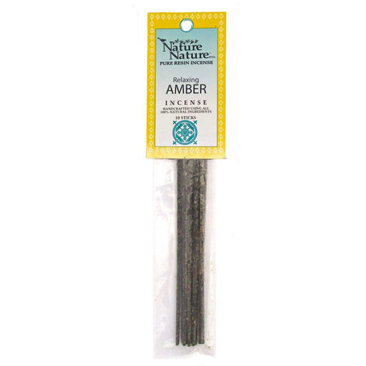 Relaxing Amber Incense Sticks by Nature Nature (Package of 10)