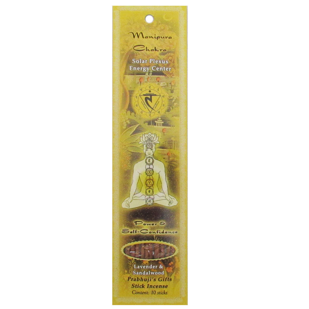 Manipura (Solar Plexus) Chakra Incense Sticks by Prabhuji's (Package of 10)