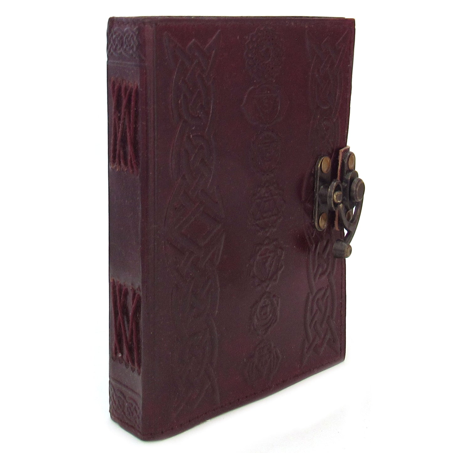 Chakras Leather Blank Book with Latch